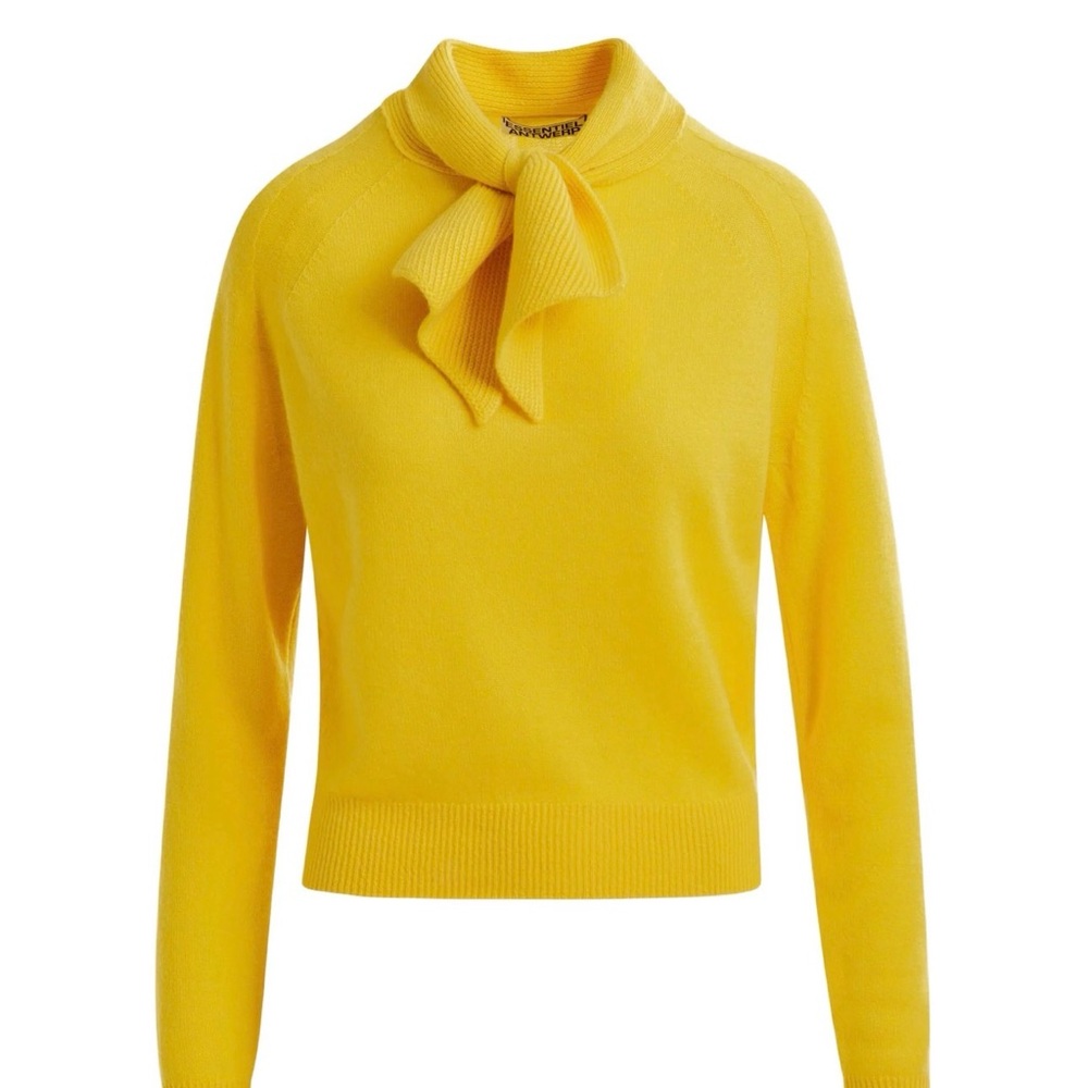Chic Yellow Cowl Neck Sweater - Picture 6 of 6